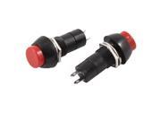 AC 250V 3A Red Cap SPST Latching Push Button Switch 2 Pcs