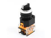 Panel Mounted AC 380V 10A NC NO 3 Position Rotary Push Button Switch