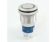 Red LED Light 12V Momentary Metal Flat Head Button Switch AC 250V 5A