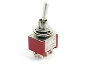 Red 6 Pins ON ON 2 Position DPDT Toggle Switch AC 120V 5A 250V 2A