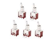5 PCS 250VAC 1.5A SPDT 5 Pin 2 Position Miniature Toggle Switch