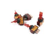 5PCS DC12V 20A Red Indicator 3 Pin SPST On Off Car Toggle Switch ASW 14D