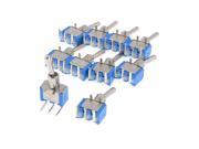 Blue 120VAC 6A SPDT 3 Pin On On 2 Position Miniature Toggle Switch