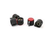 5 Pcs Red 19mm Top 6mm Dia Split Shaft Rotary Potentiometer Knobs