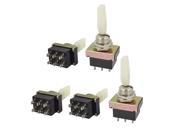 5Pcs AC 220V 3A DPDT 3 Position 6 Pin Toggle Switches Black KN3 203B