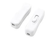 2 Pcs AC 250V 2A ON OFF Button In Line Cord Switch White for Room