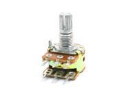 Type B 1K ohm 6 Terminals Dual Linear Variable Rotary Potentiometer