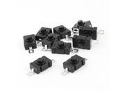 10 x Push Button 2 Terminals Latching Action Tact Tactile Switch AC 250V 1.5A