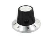 Unique Bargains Black 0.59 Top 6mm Shaft Insert Dia Potentiometer Knob Cap w Turn Counting Dial