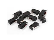 10 Pcs AC 250V 3A 3 Pins NO NC Momentary SPDT Micro Switches w Lever