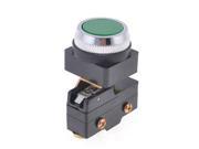 250VAC 15A 1NO 1NC Panel Mount Momentary Green Pushbutton Micro Switch