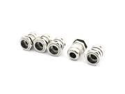 Unique Bargains 5pcs Silver Tone Waterproof Connector Gland M16x1.5 for 4 8mm Cable