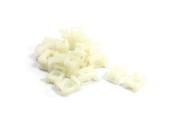 20 Pcs 5mm Width Wire Cable Tie Holder White Plastic Mounting
