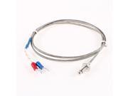 3.3Ft 1 Meter Metal Wrapped Line K Type 0 400 Degree Celsius Thermocouple Probe