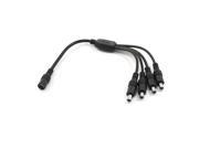 CCTV Camera Female to 4 Male 5.5x2.1mm Splitter DC Power Cable Cord