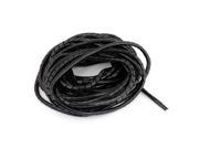 8mm Diameter Black Polyethylene Spiral Cable Wire Wrap Tube 15.6 Meter