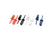 Colorful Plastic Coated Multimeter Test Lead Single Hook Clips 4 Pairs