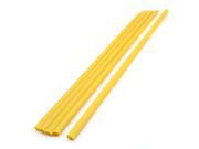 5 Pcs 125C 60cm Long 14mm Dia Yellow Heat Shrink Shrinkable Tubing Cable Sleeve