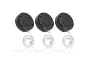 3pcs CR2032 CR2035 Battery Black Round Button Cell Coin Holder w Cover