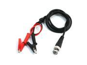 Unique Bargains Plastic Coated Handle 2 Alligator Clip to BNC Male Plug Q9 Testing Cable 1.1m