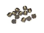 12PCS CR1220 Battery Button Cell Socket Holder Case BS 1220 2 Coffee Color