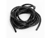 6M Long Flexible Black PE Polyethylene Spiral Cable Wire Wrap Tube 12mm