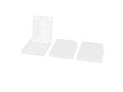 3 Pcs Sealed Clear Plastic 4 x AA AAA Battery Case Holder Container