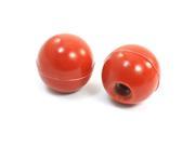 Unique Bargains 2pcs Red Plastic Balls Machine Tool Handle Round Knobs 1.7 Dia 0.47 Bore