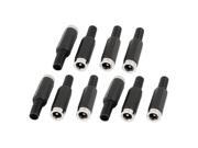 10 Pcs 5.5mm x 2.1mm Female DC Plug Soldering Connector for Audio Video