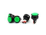 SPST Green Head Momentary Solder Game Machine Arcade Button Micro Switch 5Pcs