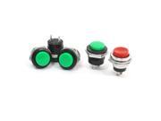 5 Pcs Red Green Round Flat Button Momentary SPST Pushbutton Switch 250VAC 3A