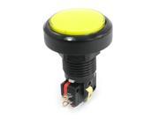 Panel Mount Yellow Lamp Round Head SPDT 5Pin Momentary Game Push Button Switch