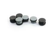 6Pcs Push In Type Plastic Panel Plug Gray Black for 22mm Mount Hole Switch