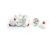 Home Wall Panel Mount White Plastic Doorbell Switch AC 12V 240V 3A 10Pcs