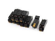 Unique Bargains 10pcs PYF08A 35mm DIN Rail Mounted Power Relay Socket Base for HH52P MY2J
