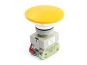 660V 10A DPST Momentary Yellow Mushroom Head Push Button Pushbutton Switch