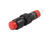 DC 12V SPDT 5 Pin Soldering Locking Red Lamp Press Push Button Switch