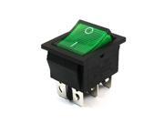16A 250VAC 20A 125VAC 6 Pin DPDT ON/OFF 2 Position Green Indicator Rocker Switch 16A 250VAC 20A 125VAC 6 Pin DPDT ON/OFF 2 Position Green Indicator Rocker Switch