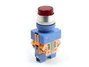 660V 10A DPST Momentary Action Type Red Light Push Button Press Switch