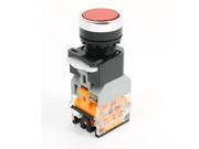 660V 10A Momentary Red Indicator Lamp Pushbutton Push Button Press Switch