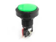 SPST Green Indicator Momentary Solder Game Machine Arcade Button Micro Switch