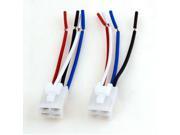 2 Pcs White Base Coil 4 Wires DC 12V 4 Pin Wire Car Relay Socket Connector