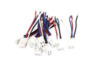 Auto Car Relay 4 White Wire Harness Male Socket 10 Pcs