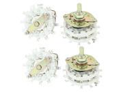 4PCS KCT4*5 4P5T 4 Pole 5 Throw Two Decks Band Channel Rotary Switch