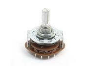 4P3T Panel Mount 2Wafers Rotary Switch Band Selector 3 Position
