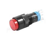 DC 24V SPDT 5Pin Soldering Momentary Red Indicator Lamp Push Button Switch