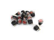 20Pcs Red Lamp SPST 3Pin Soldered Waterproof Rocker Switches AC 6A 250V 10A 125V