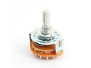 31mm Body Dia 3P4T 9mm Mounting Dia Dual Deck 15Pin Rotary Switch
