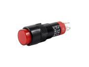 DC 12V SPDT 5 Terminal Latching Red Indicator Lamp Press Push Button Switch