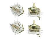 4PCS 2P3T 2 Pole 3 Throw 1 Deck Band Channel Rotary Switch KCT2*3